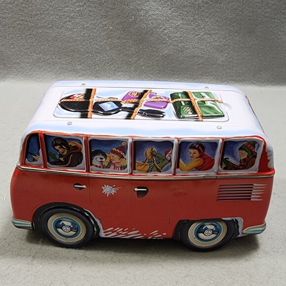 Classic Volkswagen VW Microbus CamperVan Biscuit Storage Tin Novelty Collectible - Picture 11 of 11